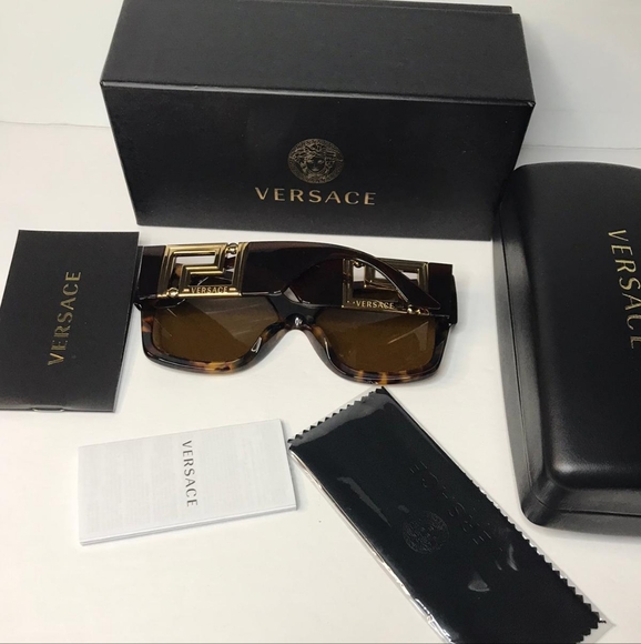 Authentic New Versace Sunglasses Women's 4402 5119/73 Havana-Gold/Bronze 59mm - Picture 10 of 13